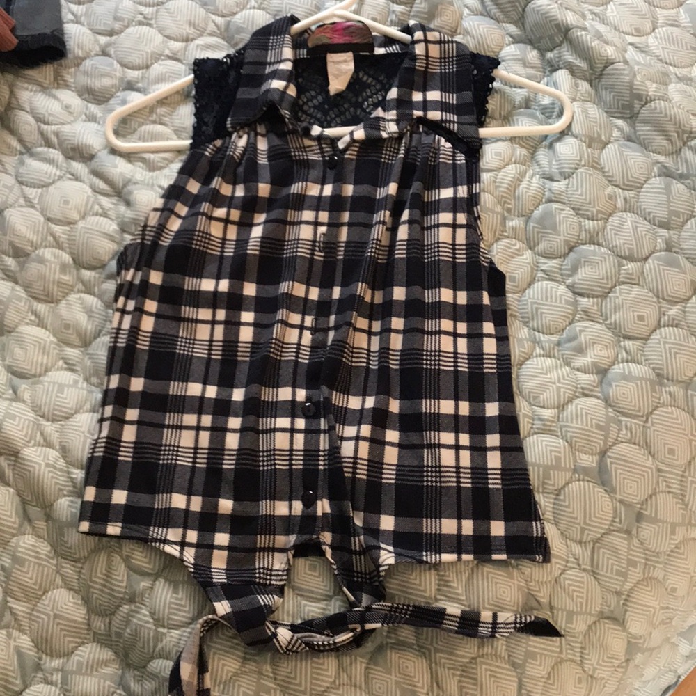 Flannel crop top